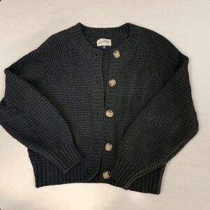 Dark grey knit cardigan